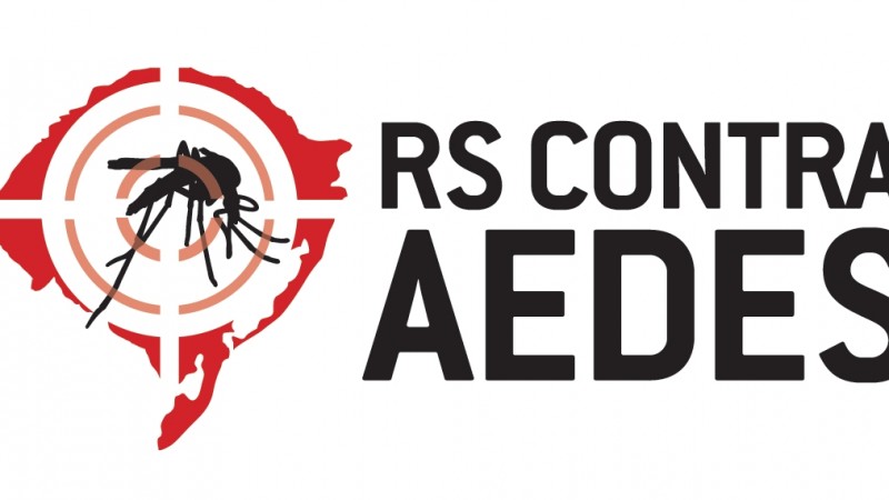 A imagem mostra o logotipo da campanha RS contra Aedes.