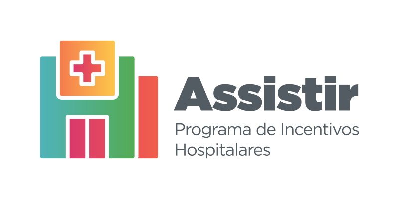 Card do programa Assistir com um hospital estilizado e a mensagem "Assistir: Programa de Incentivos Hospitalares". 