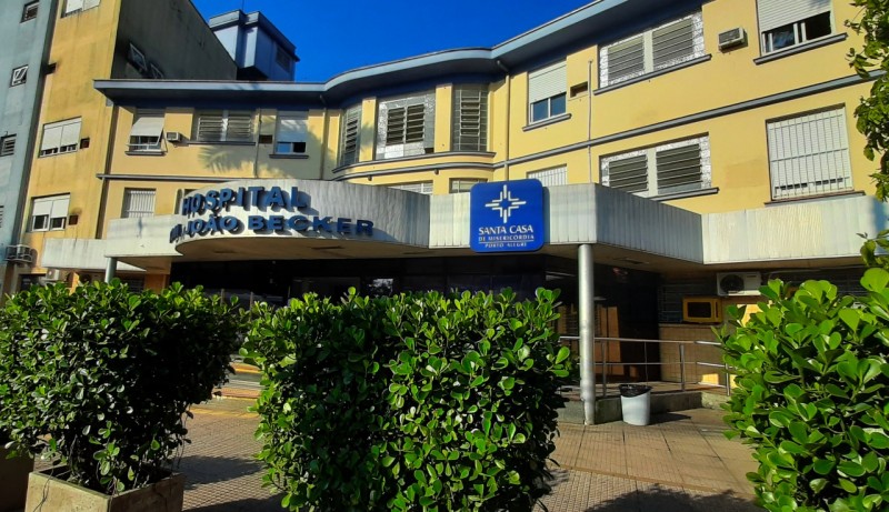 Imagem da frente do hospital.