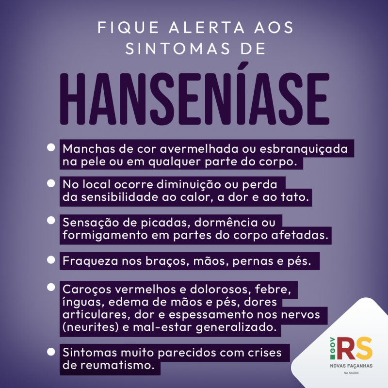 Janeiro Roxo marca o combate à hanseníase - Secretaria da Saúde