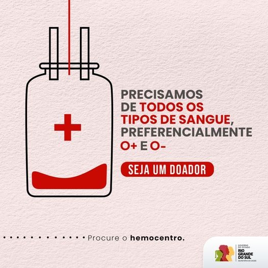 Hemocentro RP traz uma página em seu site para que os doadores possam  acessar o estoque de sangue atualizado.