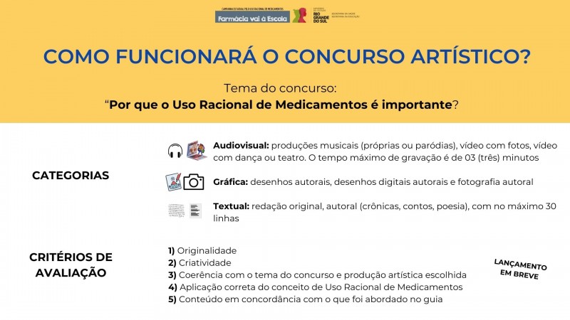 Concurso Farmácia vai à Escola está com as inscrições abertas