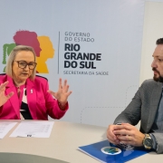Secretária Arita e prefeito Leonardo Pascoal