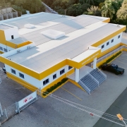Complexo Municipal de Saúde de Taquara - imagem aérea de todos os três prédios 