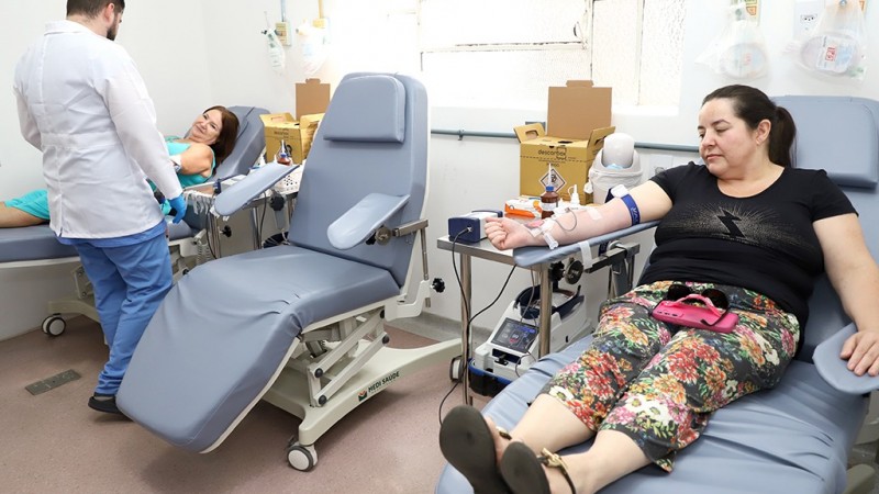 Doadoras de sangue no Hospital de Esteio