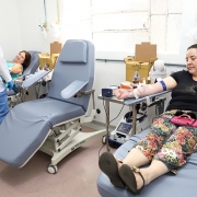 Doadoras de sangue no Hospital de Esteio