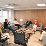 Reunião entre Arita Bergmann e o presidente do TJ